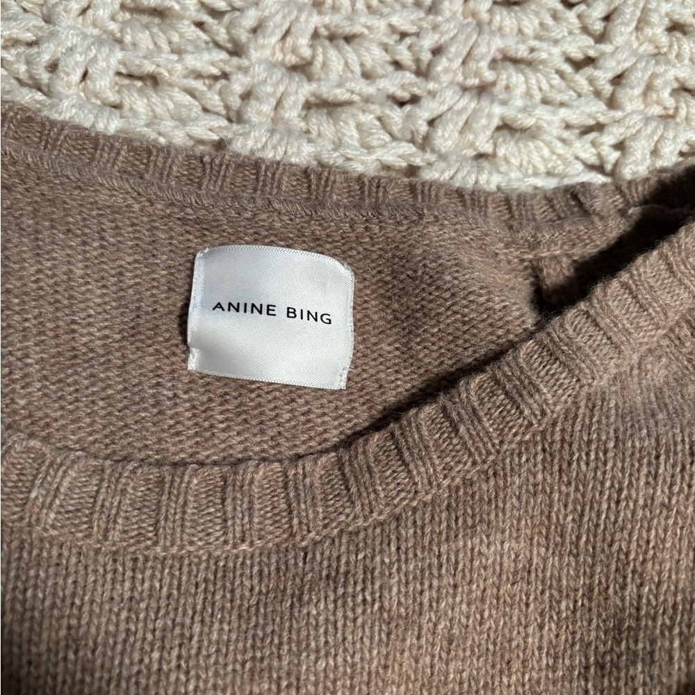 Anine Bing Distressed Brown Sweater Size Small - Picture 5 of 9